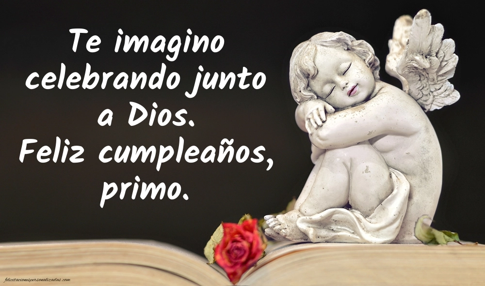 Imágenes de Feliz Cumpleaños hasta el Cielo Primo: Flores y Velas (Conmemoración)