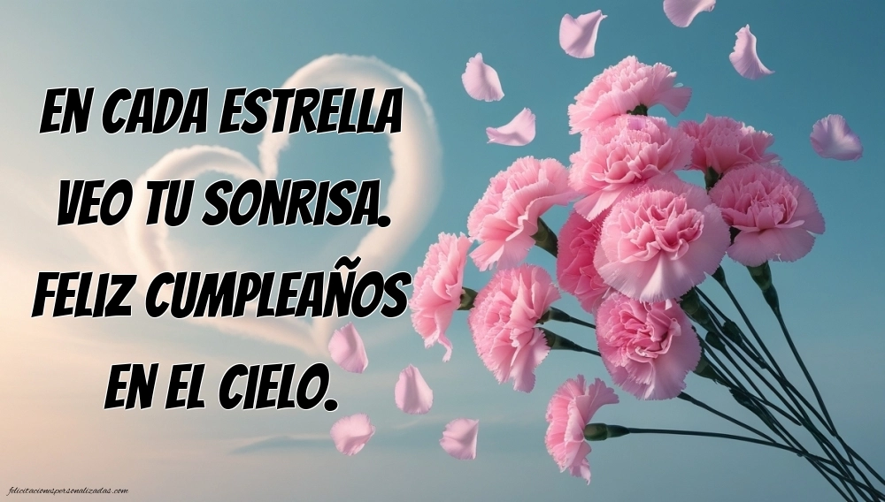 Imágenes de Feliz Cumpleaños hasta el Cielo Primo: Flores y Velas (Conmemoración)