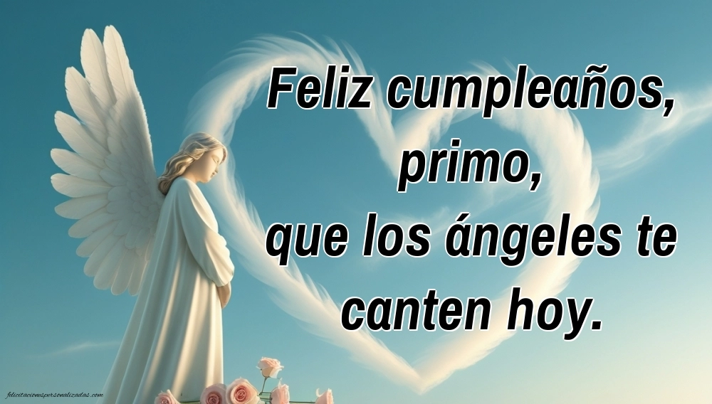 Imágenes de Feliz Cumpleaños hasta el Cielo Primo: Flores y Velas (Conmemoración)