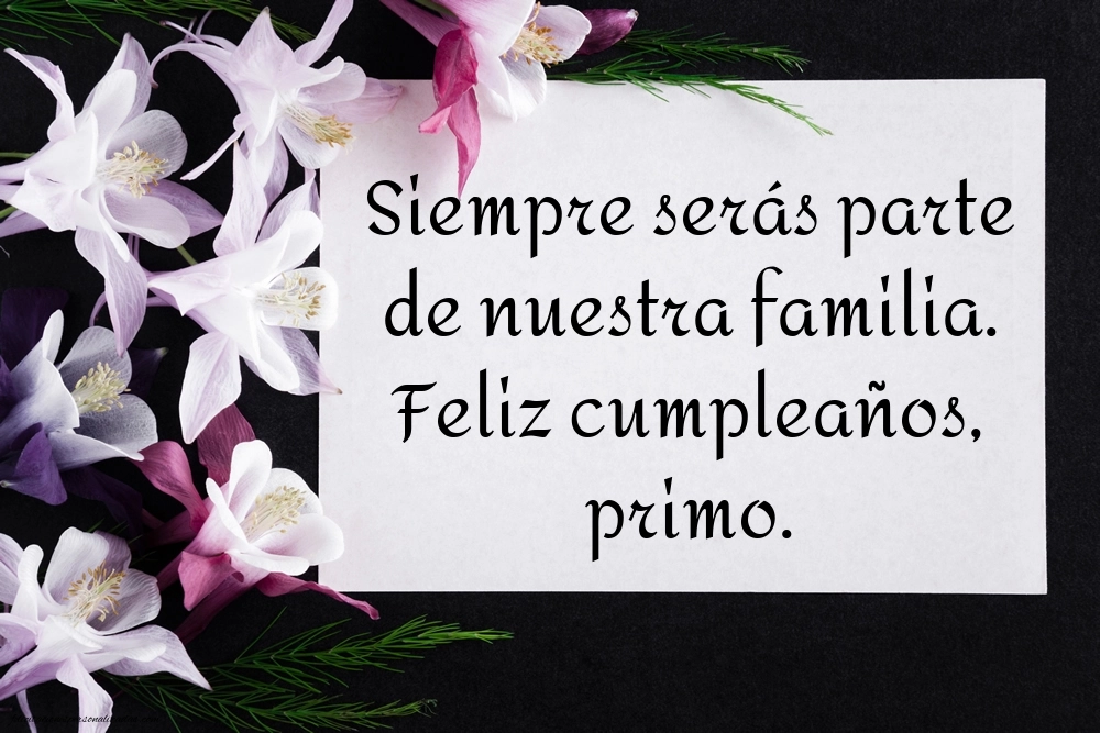 Imágenes de Feliz Cumpleaños hasta el Cielo Primo: Flores y Velas (Conmemoración)