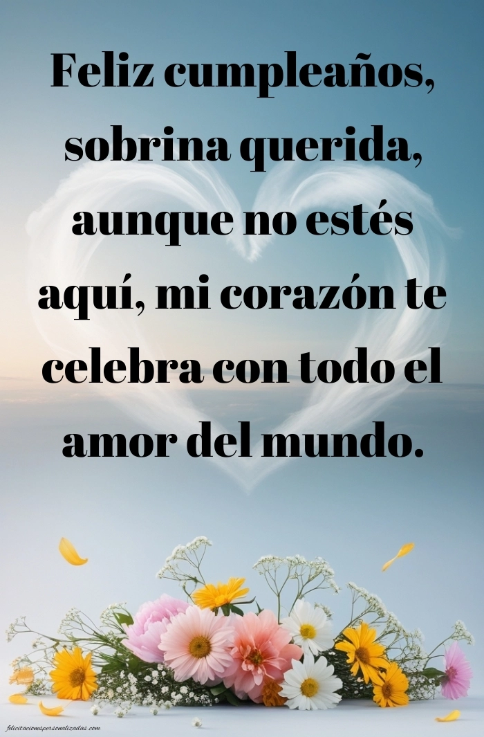 Imágenes de Feliz Cumpleaños hasta el Cielo Sobrina: Flores y Velas (Conmemoración)