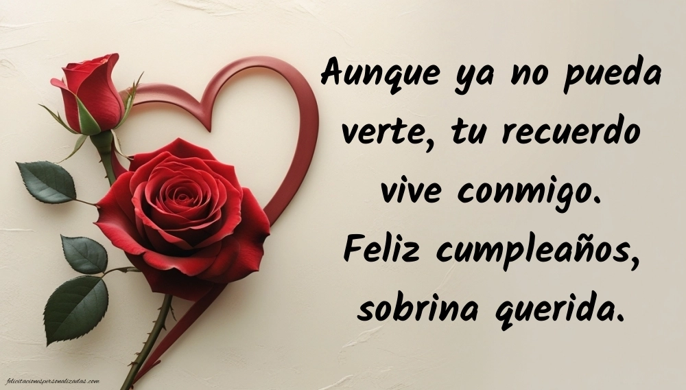 Imágenes de Feliz Cumpleaños hasta el Cielo Sobrina: Flores y Velas (Conmemoración)