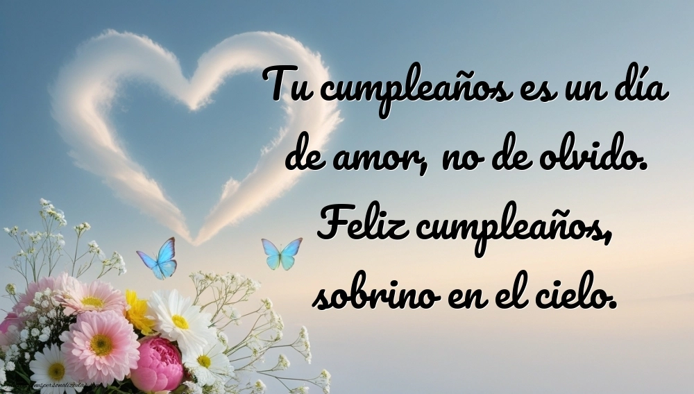 Imágenes de Feliz Cumpleaños hasta el Cielo Sobrino: Flores y Velas (Conmemoración)