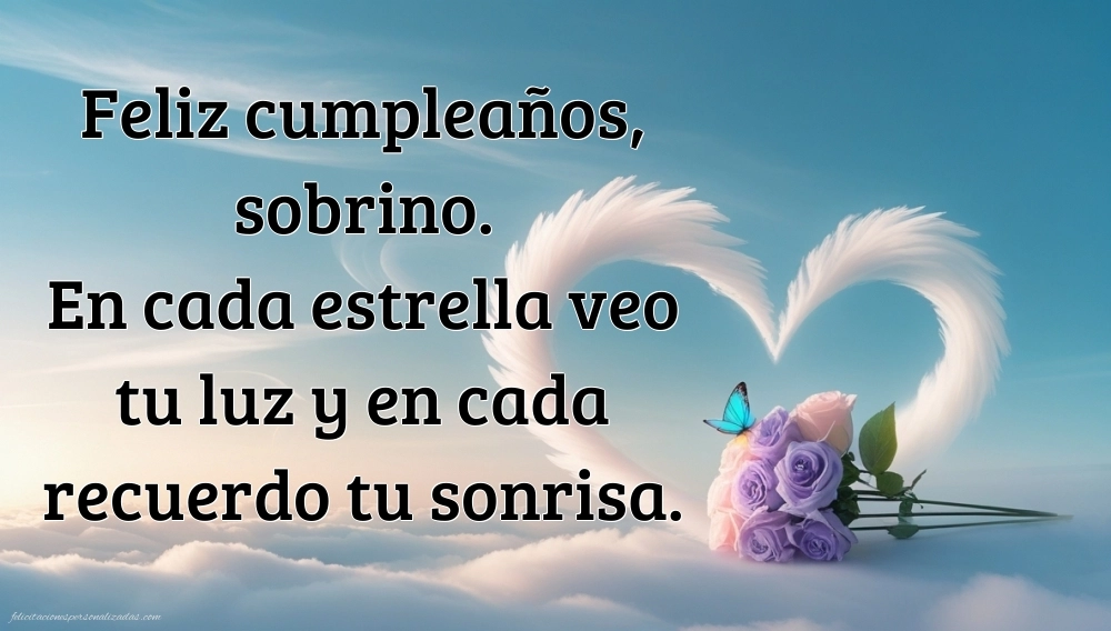 Imágenes de Feliz Cumpleaños hasta el Cielo Sobrino: Flores y Velas (Conmemoración)
