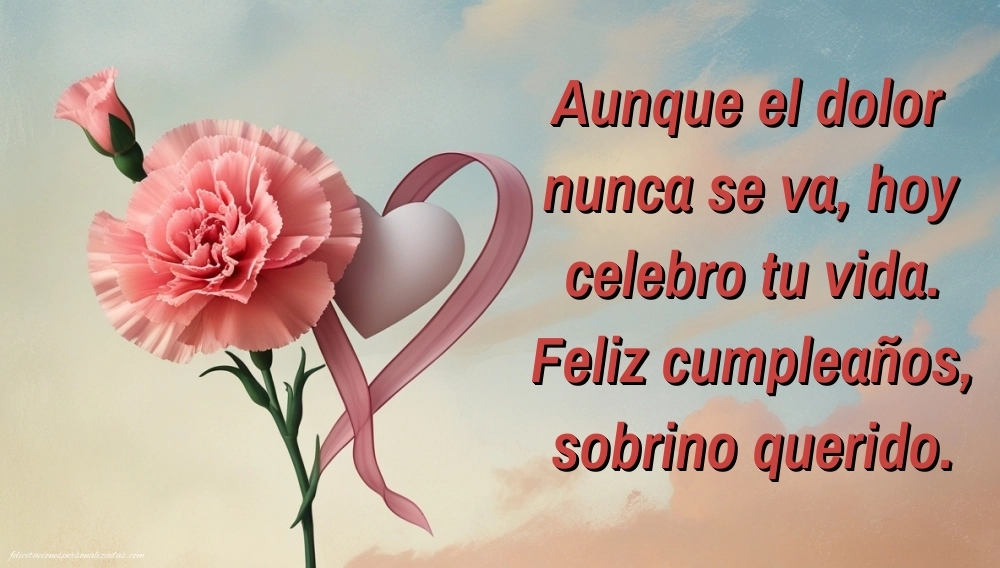 Imágenes de Feliz Cumpleaños hasta el Cielo Sobrino: Flores y Velas (Conmemoración)