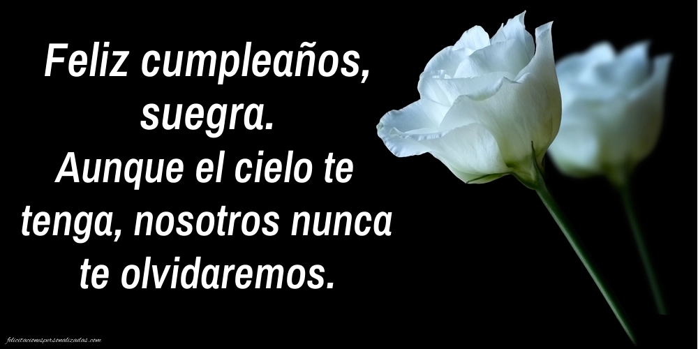 Imágenes de Feliz Cumpleaños hasta el Cielo Suegra: Flores y Velas (Conmemoración)