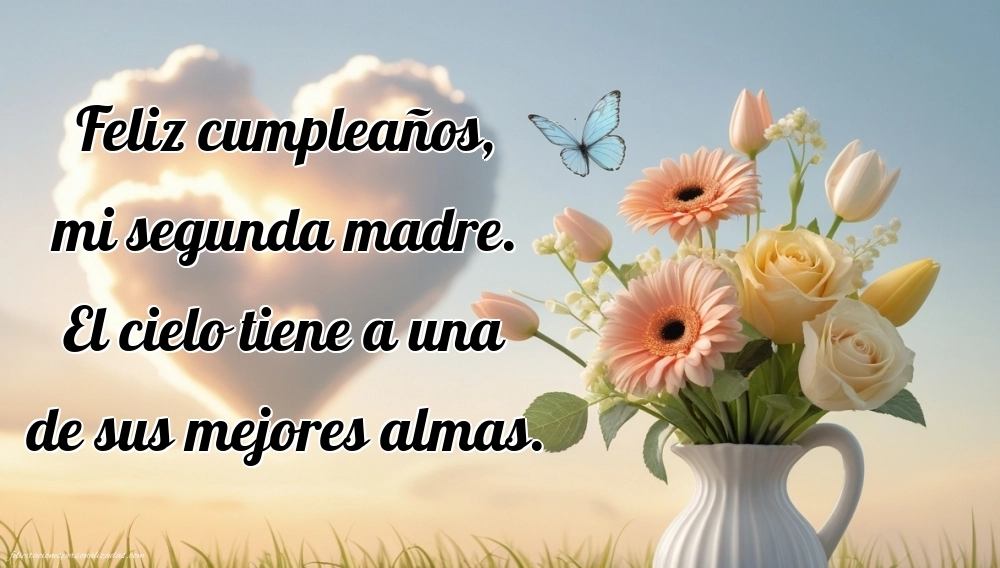 Imágenes de Feliz Cumpleaños hasta el Cielo Suegra: Flores y Velas (Conmemoración)