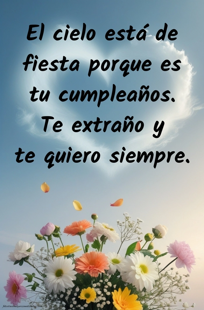 Imágenes de Feliz Cumpleaños hasta el Cielo Suegra: Flores y Velas (Conmemoración)