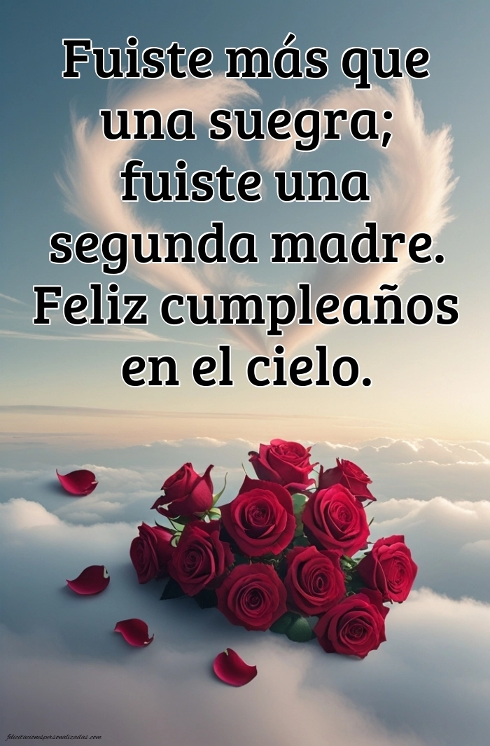 Imágenes de Feliz Cumpleaños hasta el Cielo Suegra: Flores y Velas (Conmemoración)