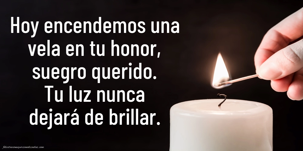 Imágenes de Feliz Cumpleaños hasta el Cielo Suegro: Velas y flores conmemorativas
