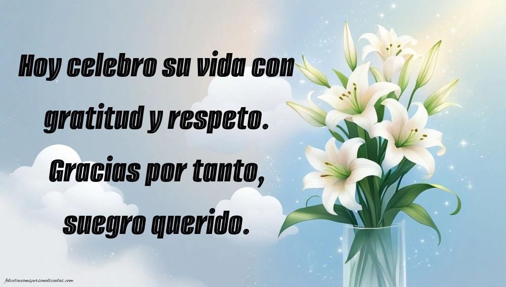 Imágenes de Feliz Cumpleaños hasta el Cielo Suegro: Flores y Velas (Conmemoración)