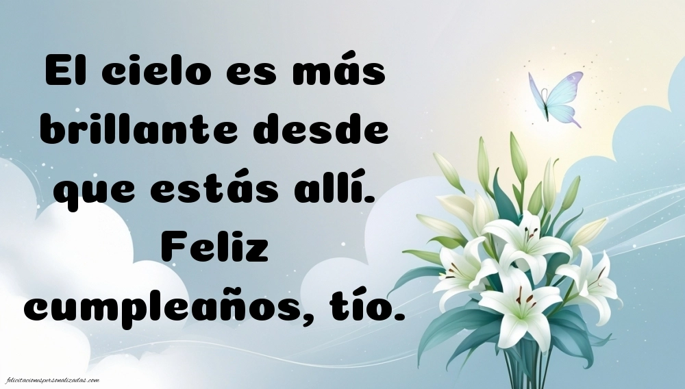 Imágenes de Feliz Cumpleaños hasta el Cielo Tio: Flores y Velas (Conmemoración)